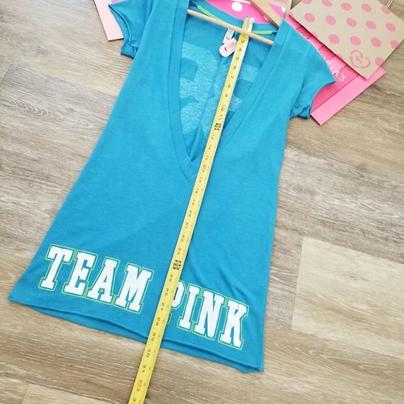 Victoria's Secret PINK Vintage Swim Cover-up V Neck Sexy Plunge Iconic Logo NWT - Picture 10 of 15